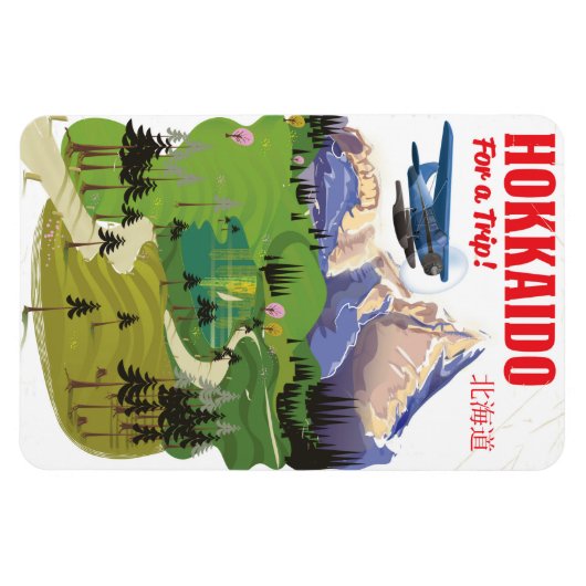 Reisposter voor de  stijl Hokkaido japan Magneet (Horizontaal)