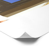 Reisposter voor de  stijl Noorwegen Snowboarding Poster (Hoek)