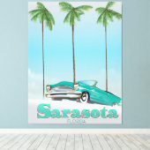 Reisposter voor de stijl Sarasota Florida Canvas Afdruk (Insitu (Houten vloer))