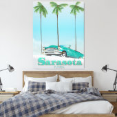 Reisposter voor de stijl Sarasota Florida Canvas Afdruk (Insitu (Slaapkamer))