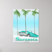 Reisposter voor de stijl Sarasota Florida Canvas Afdruk (Voorkant)