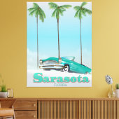 Reisposter voor de stijl Sarasota Florida Canvas Afdruk (Insitu (Woonkamer))