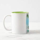 Reisposter voor de  stijl Sarasota Florida Tweekleurige Koffiemok (Links)