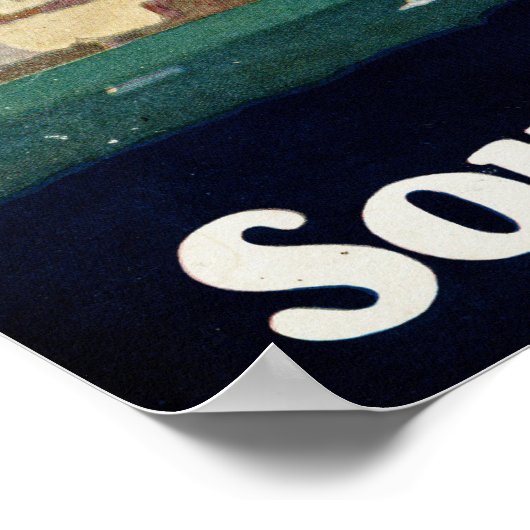 Reisposter voor de Sunset Route per spoor en Zee Poster (Hoek)