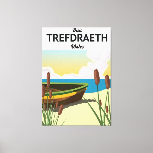 Reisposter voor de Trefdraeth sebe Canvas Afdruk (Voorkant)
