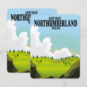 Reisposter voor Engeland in Northumberland (Voorkant / Achterkant)