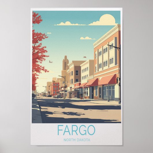 Reisposter voor Fargo City North Dakota Poster (Voorkant)