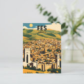 Reisposter voor Fes Morocco Briefkaart (Staand voorkant)