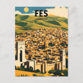 Reisposter voor Fes Morocco Briefkaart (Voorkant)