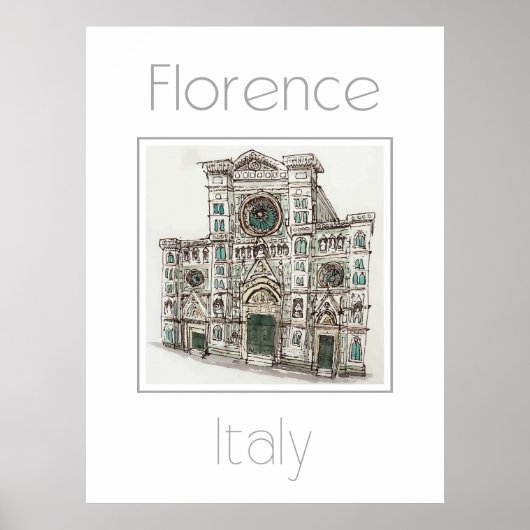 Reisposter voor Florence Italië Poster (Voorkant)