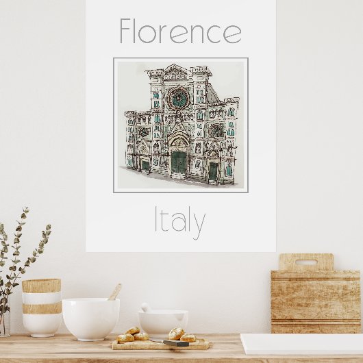 Reisposter voor Florence Italië Poster (Keuken)