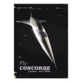 Reisposter voor Fly Concorde stijl Foto Afdruk (Voorkant)