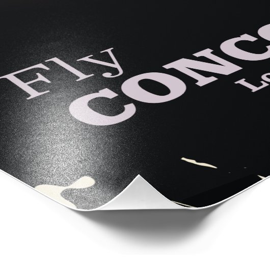 Reisposter voor Fly Concorde stijl Foto Afdruk (Hoek)