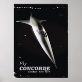Reisposter voor Fly Concorde  stijl Poster (Voorkant)