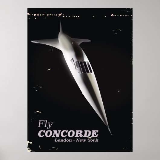 Reisposter voor Fly Concorde stijl Poster (Voorkant)