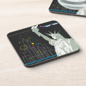 Reisposter voor Flying Northwest Airlines Bier Onderzetter (Linkerzijde)