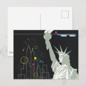 Reisposter voor Flying Northwest Airlines Briefkaart (Voorkant / Achterkant)