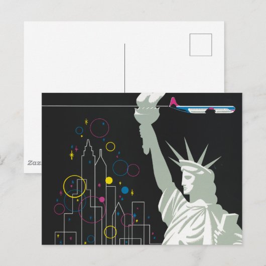 Reisposter voor Flying Northwest Airlines Briefkaart (Voorkant / Achterkant)