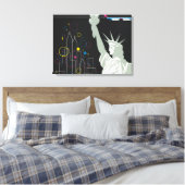 Reisposter voor Flying Northwest Airlines Canvas Afdruk (Insitu (Slaapkamer))