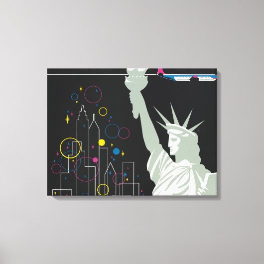 Reisposter voor Flying Northwest Airlines Canvas Afdruk (Voorkant)