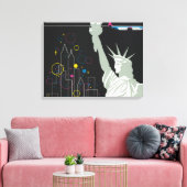 Reisposter voor Flying Northwest Airlines Canvas Afdruk (Insitu (Woonkamer))