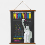 Reisposter voor Flying Northwest Airlines Hangend Wandkleed (Voorkant)