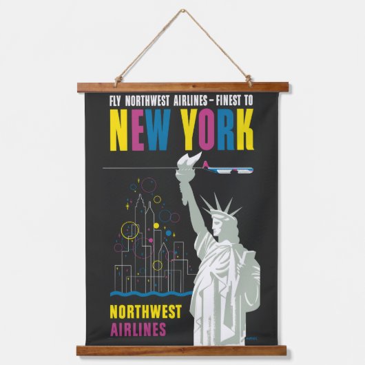 Reisposter voor Flying Northwest Airlines Hangend Wandkleed (Voorkant)