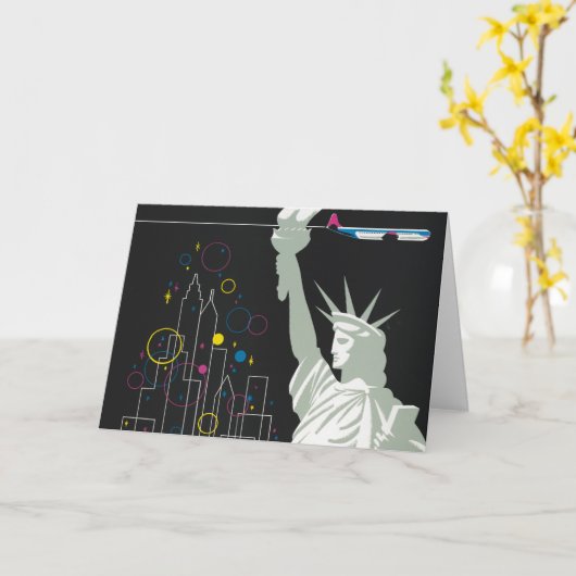 Reisposter voor Flying Northwest Airlines Kaart (Gele Bloem)