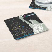 Reisposter voor Flying Northwest Airlines Kartonnen Onderzetters (Schuin)