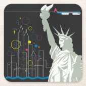 Reisposter voor Flying Northwest Airlines Kartonnen Onderzetters (Voorkant)