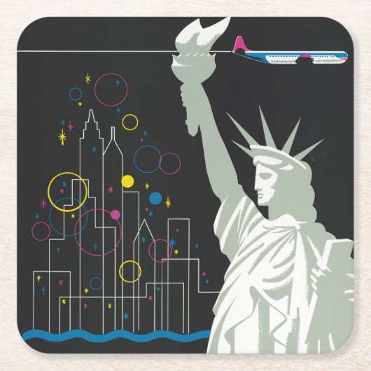 Reisposter voor Flying Northwest Airlines Kartonnen Onderzetters (Voorkant)