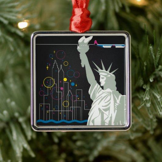 Reisposter voor Flying Northwest Airlines Metalen Ornament (Boom)