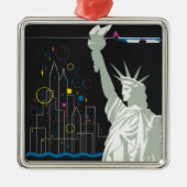 Reisposter voor Flying Northwest Airlines Metalen Ornament (Voorkant)