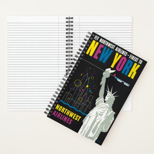 Reisposter voor Flying Northwest Airlines Notitieboek (Binnen)