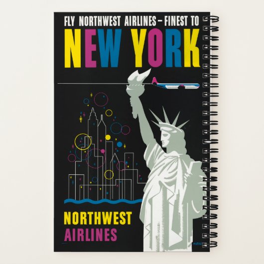 Reisposter voor Flying Northwest Airlines Notitieboek (Achterkant)