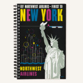 Reisposter voor Flying Northwest Airlines Notitieboek (Voorkant)