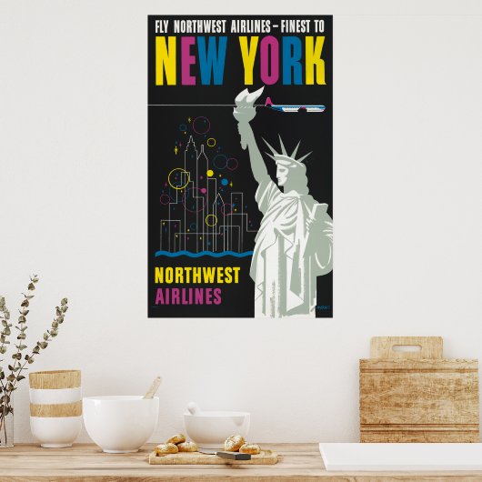 Reisposter voor Flying Northwest Airlines Poster (Keuken)