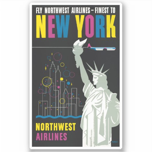 Reisposter voor Flying Northwest Airlines Sticker (Voorkant)