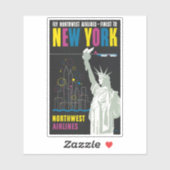 Reisposter voor Flying Northwest Airlines Sticker (Vel)