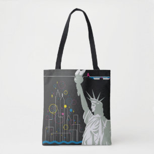Reisposter voor Flying Northwest Airlines Tote Bag