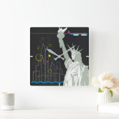 Reisposter voor Flying Northwest Airlines Vierkante Klok (Huis)