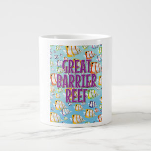 Reisposter voor Great Barrier Reef cartoon Grote Koffiekop
