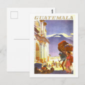 Reisposter voor Guatemala uit het verleden Briefkaart (Voorkant / Achterkant)