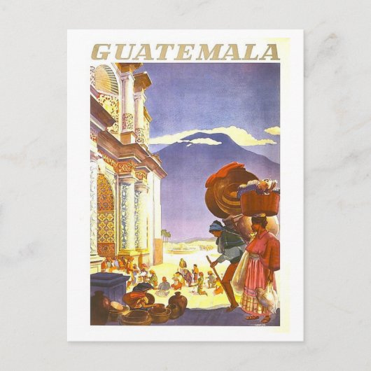 Reisposter voor Guatemala uit het verleden Briefkaart (Voorkant)