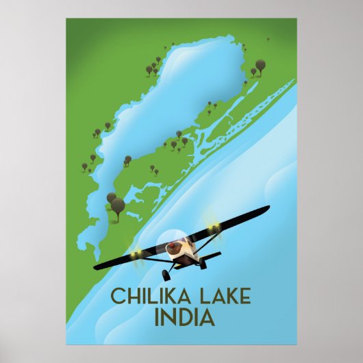 Reisposter voor het Chilika Lake India Poster (Voorkant)