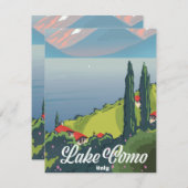 Reisposter voor het meer Como Italië,  (Voorkant / Achterkant)