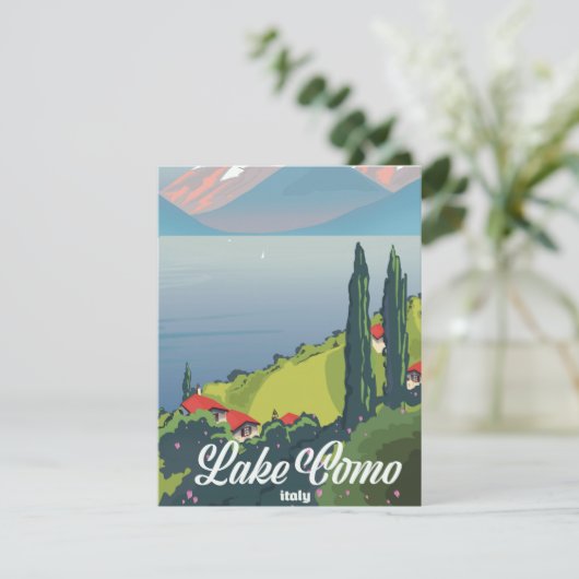 Reisposter voor het meer Como Italië,  (Staand voorkant)