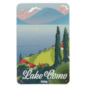 Reisposter voor het meer Como Italië, Magneet (Verticaal)