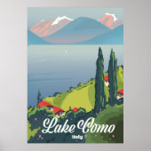 Reisposter voor het meer Como Italië,  Poster (Voorkant)