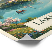 Reisposter voor het oude meer van Bled, Slovenië Poster (Hoek)